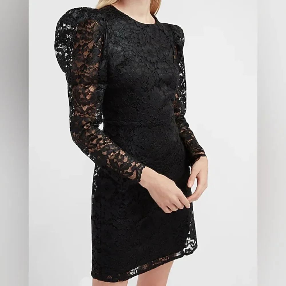NWT Express lace, bubble sleeve dress sz small